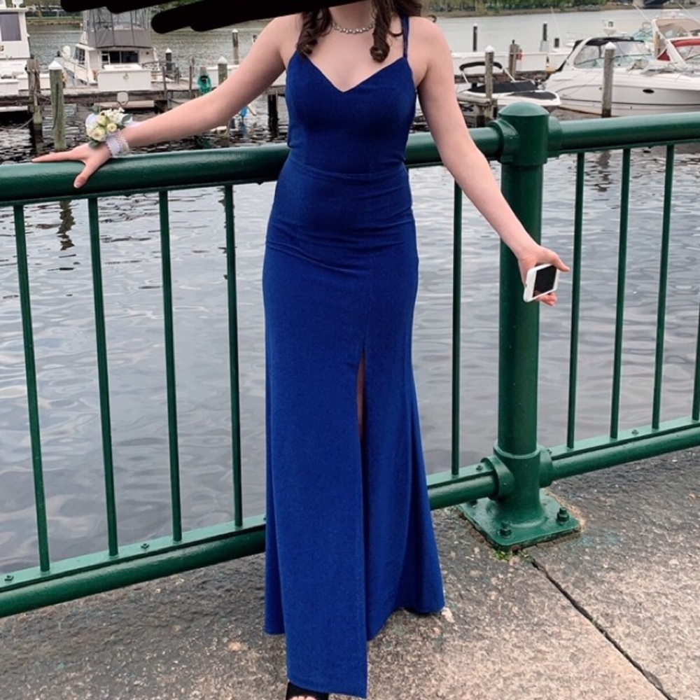 blue prom dress